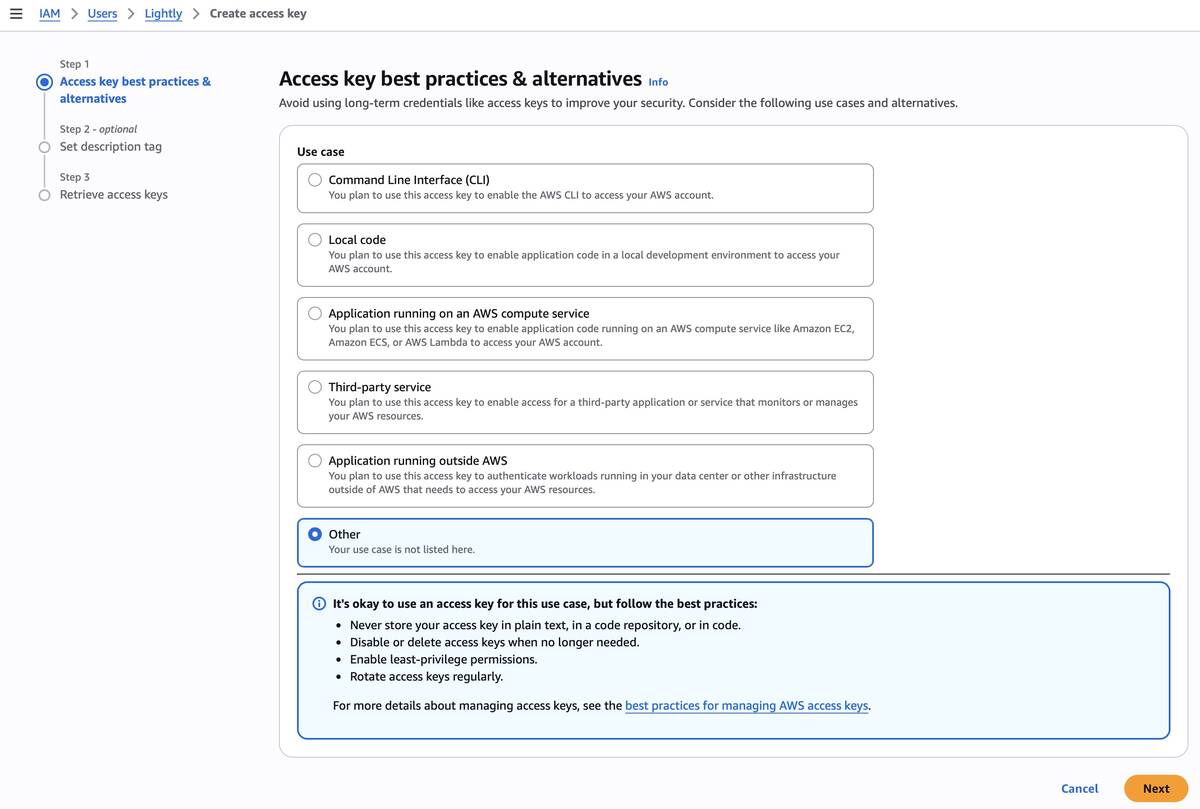 Select access key use case